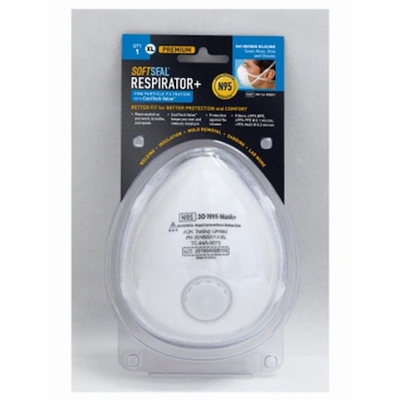 Ddme DDME 240762 N95 Softseal Valved Mask; Extra Large 240762